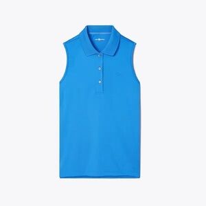 TORY SPORT
Tech Piqué Sleeveless Polo in Vintage Blue